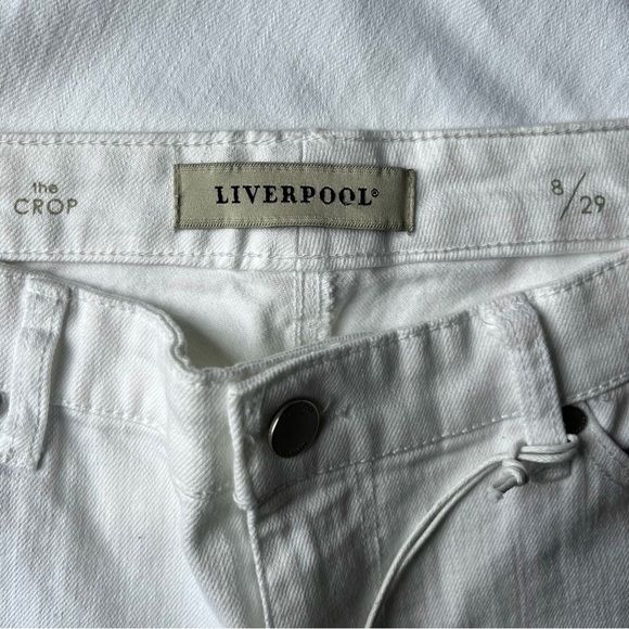 NWT Liverpool Women’s Bright White Maya The Crop Ankle Detail Jeans, Size 8 / 29 - Picture 6 of 13
